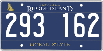RI license plate 293162