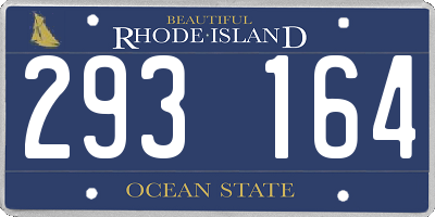 RI license plate 293164