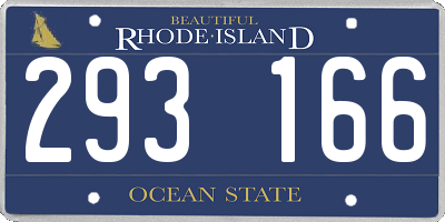 RI license plate 293166