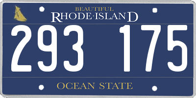 RI license plate 293175