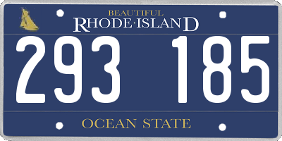 RI license plate 293185