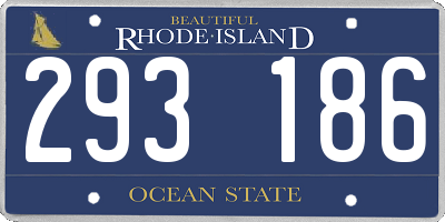 RI license plate 293186