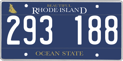 RI license plate 293188