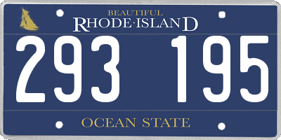 RI license plate 293195