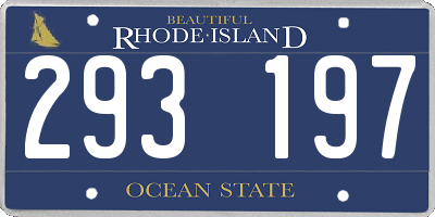 RI license plate 293197