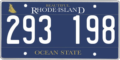 RI license plate 293198