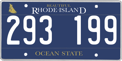 RI license plate 293199