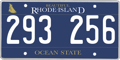 RI license plate 293256