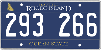 RI license plate 293266