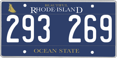 RI license plate 293269