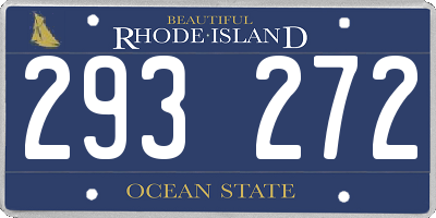 RI license plate 293272