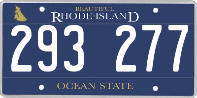 RI license plate 293277