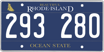 RI license plate 293280
