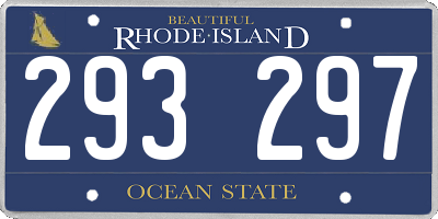 RI license plate 293297