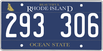 RI license plate 293306