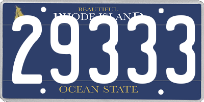 RI license plate 29333