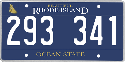 RI license plate 293341