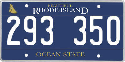 RI license plate 293350