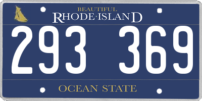 RI license plate 293369