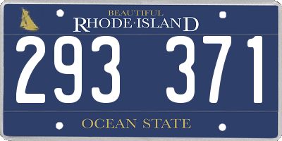 RI license plate 293371