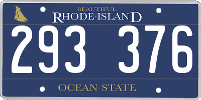 RI license plate 293376