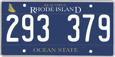 RI license plate 293379