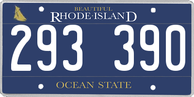 RI license plate 293390