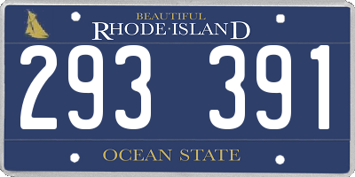 RI license plate 293391