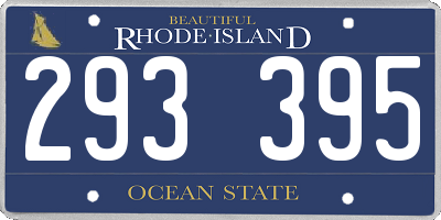RI license plate 293395