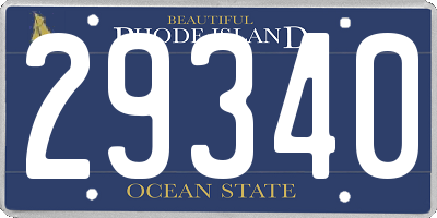 RI license plate 29340