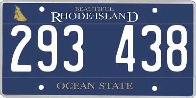 RI license plate 293438