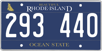 RI license plate 293440