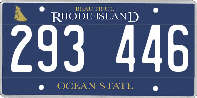 RI license plate 293446