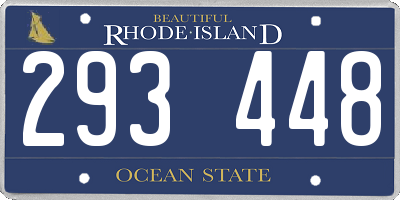 RI license plate 293448