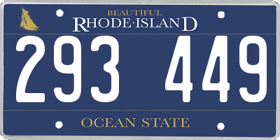 RI license plate 293449