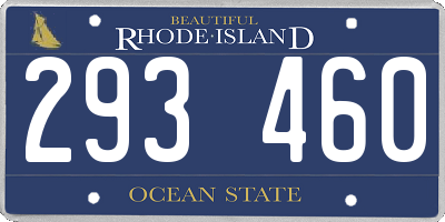 RI license plate 293460