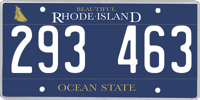 RI license plate 293463