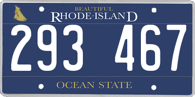 RI license plate 293467