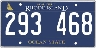 RI license plate 293468
