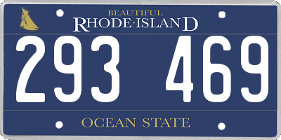 RI license plate 293469