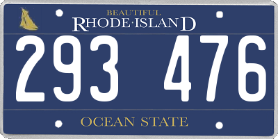 RI license plate 293476
