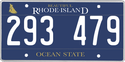 RI license plate 293479