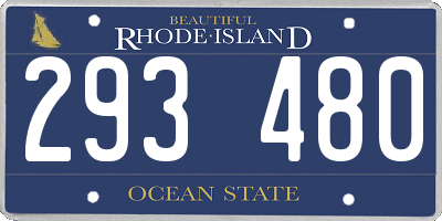 RI license plate 293480