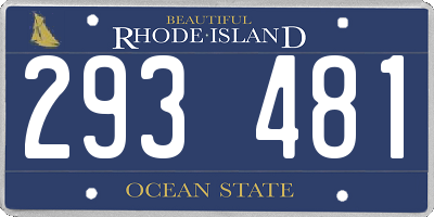 RI license plate 293481
