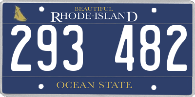 RI license plate 293482