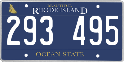 RI license plate 293495