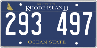 RI license plate 293497