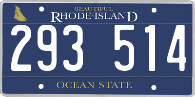 RI license plate 293514