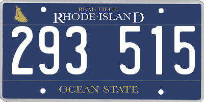 RI license plate 293515