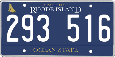 RI license plate 293516